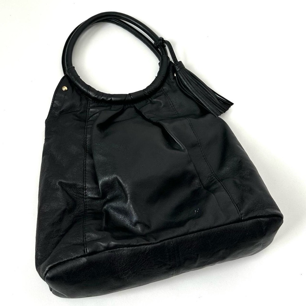 GORGEOUS VINTAGE 2000S ALFANI SOFT LEATHER TOTE PURSE CLASSIC LEATHER BAG/ Black - Picture 13 of 14